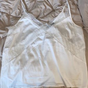 Silk White Tank Top